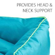 Ferplast Jazzy - Меко водоотблъсквщо легло с възглавница за кучета и котки,66 x 50 x h 20 см. - синьо 5