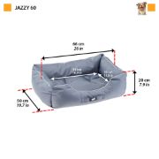 Ferplast Jazzy - Меко водоотблъсквщо легло с възглавница за кучета и котки,66 x 50 x h 20 см. - сиво 2