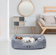 Ferplast Jazzy - Меко водоотблъсквщо легло с възглавница за кучета и котки,66 x 50 x h 20 см. - сиво 3