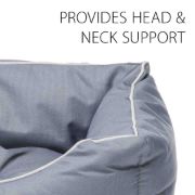 Ferplast Jazzy - Меко водоотблъсквщо легло с възглавница за кучета и котки,66 x 50 x h 20 см. - сиво 5