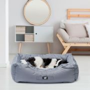 Ferplast Jazzy - Меко водоотблъсквщо легло с възглавница за кучета ,78 x 56 x h 22 см. - сиво 3