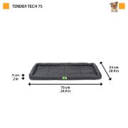 Ferplast Tender Tech - Мек матрак за кучета с водоотблъскващ плат,76 x 53 x h 5см. - черен 2