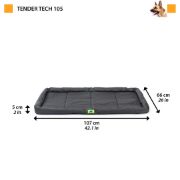 Ferplast Tender Tech - Мек матрак за кучета с водоотблъскващ плат,107 x 66 x h 5 см. - черен 2