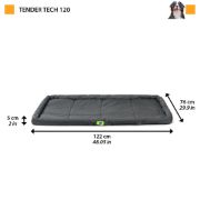 Ferplast Tender Tech - Мек матрак за кучета с водоотблъскващ плат,122 x 76 x h 5 см. - черен 2