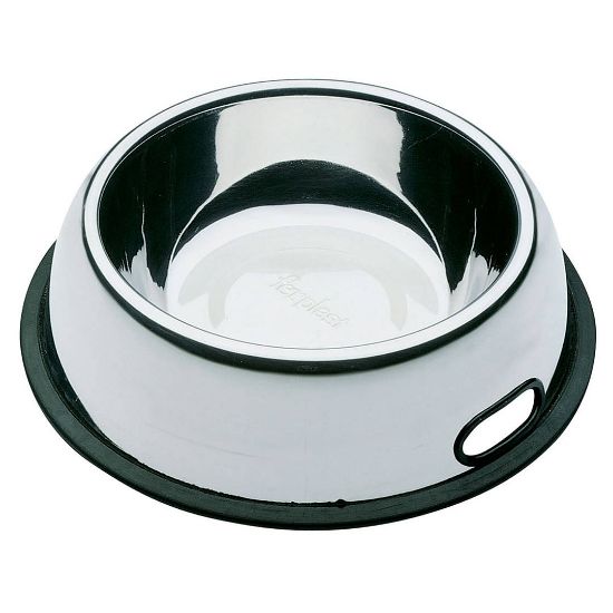 Ferplast Nova 80 - метална купа за храна или вода за кучета и котки 33,5 x 7,8 см - 2500 мл