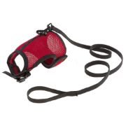 Ferplast Jogging Large - Нагръдник с повод за зайци и големи гризачи, A: 20÷24 см - B: 26÷34 см 10 мм. - червен 4