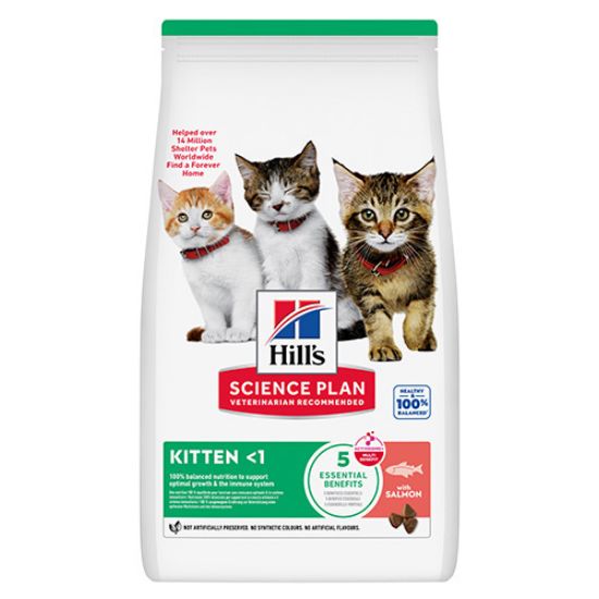 Снимка на Hill's Science Plan Kitten — суха храна за подрастващи котета със сьомга, 1 кг