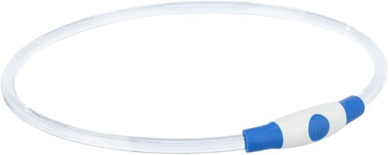 Trixie Светещ USB нашийник — за кучета, S–M (40 см), син