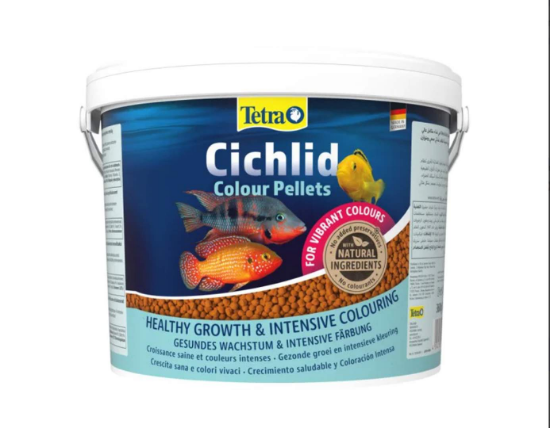 Tetra Cichlid Colour Pellets — оцветяваща храна за цихлиди, потъващи гранули, 10 л