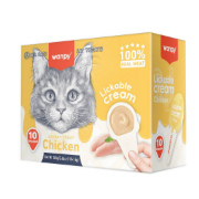 Wanpy Lickable Cream Chicken — кремообразно лакомство-лъжичка за котки, с пилешко, 10 х 16 г 1