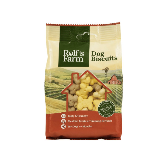 Rolf's Farm Микрококалчета Ванилия — бисквитени лакомства за кучета, с вкус на ванилия, 200 г