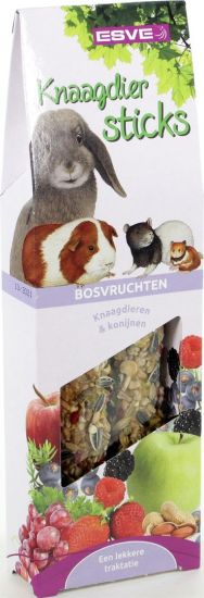 Esve sticks — допълваща храна за зайци и гризачи, с горски плодове, комплект 2 бр.