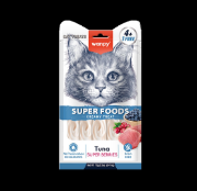 Wanpy Superfoods Creamy Treat — кремообразно лакомство за котки, с риба тон и горски плодове, 5 х 14 г 1