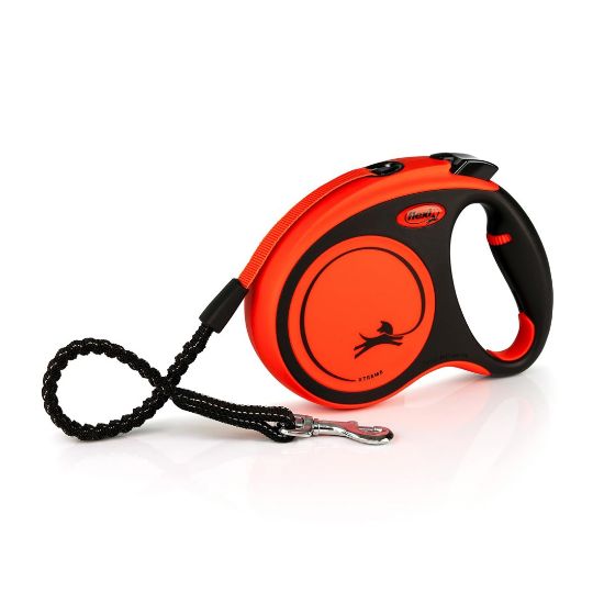 Flexi Xtreme Medium - Най-здравият автоматичен повод в света за кучета, регулируема дръжка, 5 метра лента, до 35 кг.