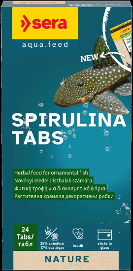Sera Spirulina Tabs Nature-Храна за растителноядни рибки 24 таблетки