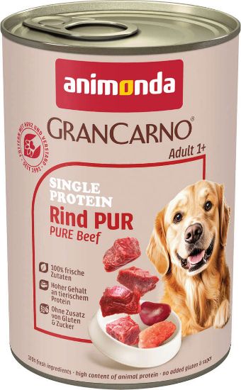 Animonda GranCarno® SP Pure Beef-Консервирана храна за кучета, само говеждо месо - един източник на протеин, 400 гр