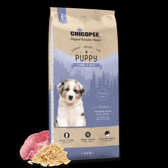 Chicopee Classic Nature Puppy-Храна за кучета под 12 месеца с агне и ориз 15 кг.
