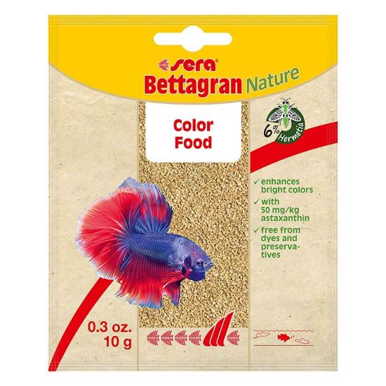 Sera Bettagran Nature - Пълноценна гранулирана храна за риби бети, 10 гр.