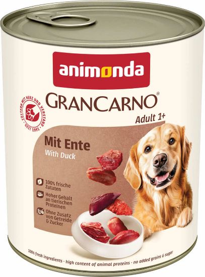 Animonda GranCarno® - Премиум консервирана храна за израснали кучета с патешко месо, без зърно, 800 гр
