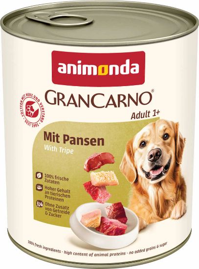 Animonda GranCarno® - Премиум консервирана храна за израснали кучета с шкембе, без зърно, 800 гр