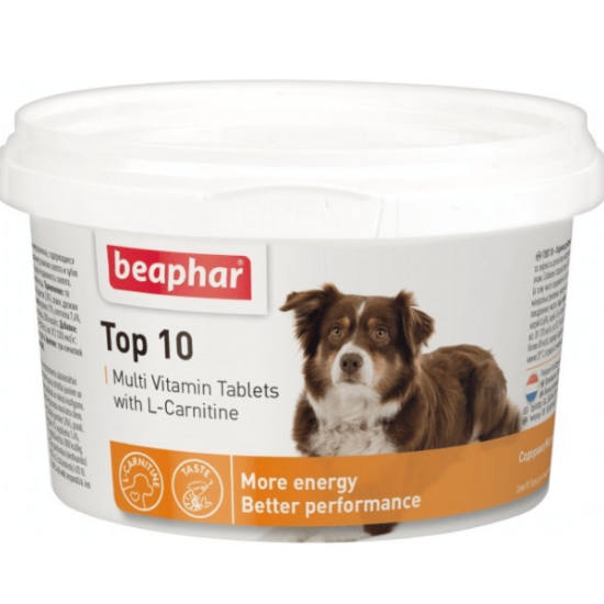 Beaphar TOP 10 Multi Vitamin Tabs -Витамини, минерали и микроелементи,за кучета 750 броя