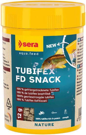 Sera FD tubifex Nature - Храна за рибки обогатена с протеин, 100 мл..