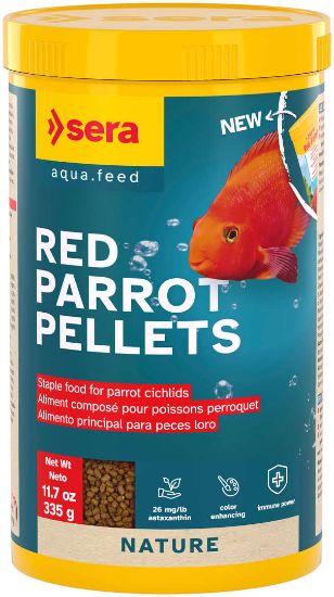 Sera Red Parrot - Пълноценна плаваща храна гранули за рибки червен папагал, 1000 мл.