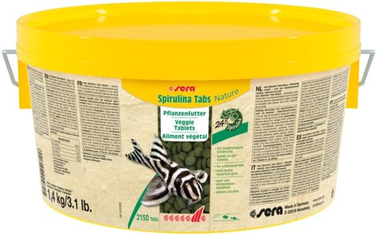Sera Spirulina Tabs Nature-Храна за растителноядни рибки 2150 таблетки 1.4 кг.