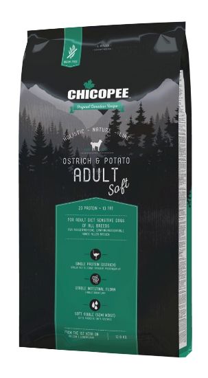 Chicopee Holistic Nature Soft Ostrich & Potato-Храна за кучета,мека гранула с щраус и картофи 12кг.