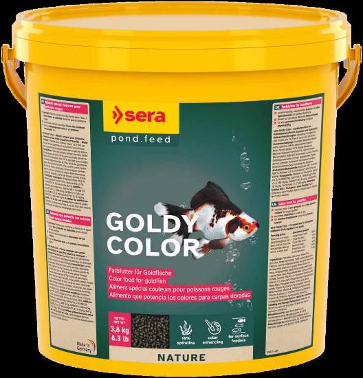 Sera Goldy Color Spirulina Nature - Лесно смилаема храна за златни рибки, подсилваща цветовете им, 3.8 кг.