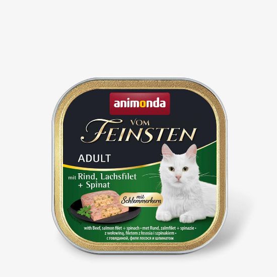 Animonda Vom Feinsten Adult Schlemmerkern –Котешки пастет с говеждо, филе от сьомга + спанак, 100 гр.