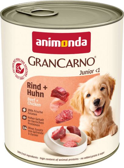 Animonda GranCarno Original Junior with Chicken and Beef - Пилешко и говеждо месо, за кучета от 1 до 12 месеца, 800 гр