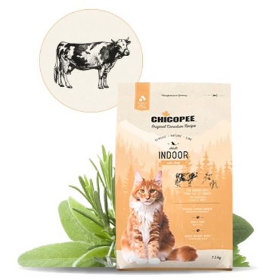 Chicopee Classic Nature Line Adult Indoor-Храна за домашни котки с говеждо месо 1.5 кг.