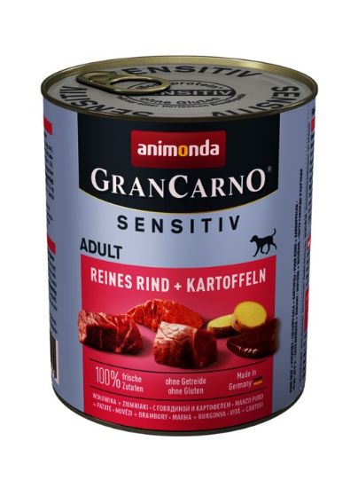 Animonda Gran Carno Sensitiv - Храна за пораснали, чувстителни кучета с говеждо и картофи, 400 гр