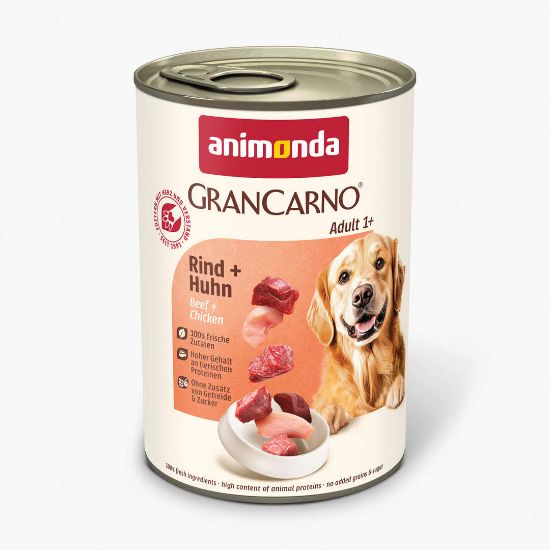 Animonda GranCarno Original Adult with Beef and Chicken -Консервирана храна за израснали кучета с телешко и пилешко месо, 400 гр