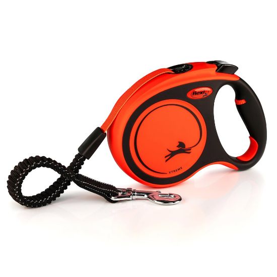 Flexi Xtreme Large - Най-здравият автоматичен повод в света за кучета, регулируема дръжка, 5 метра лента, до 65 кг.