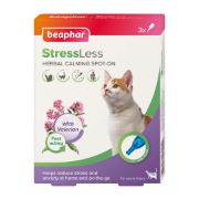 Beaphar StressLess Herbal Calming Spot-On — успокояващи пипети за котки, 3 бр. 1