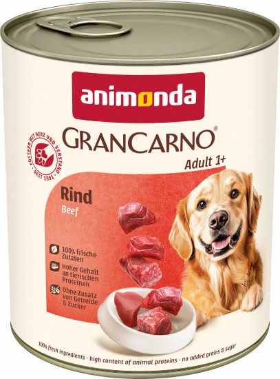 Animonda Gran Carno Adult - Консервирана храна за израснали кучета с чисто телешко месо, 800 гр