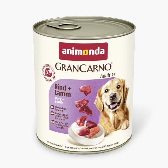 Animonda GranCarno Original Adult with Beef and Lamb -Консервирана храна за израснали кучета с телешко и агнешко месо, 800 гр