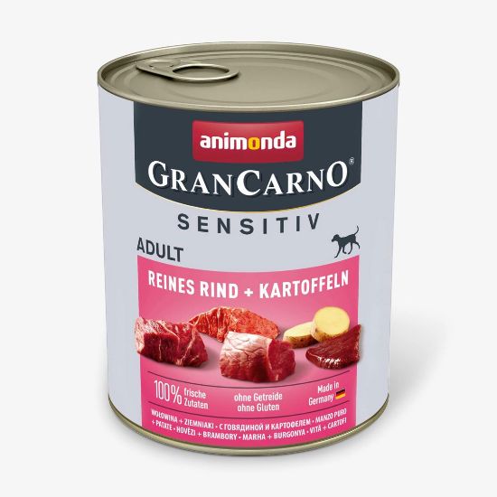 Animonda Gran Carno Sensitive - Храна за пораснали, чувствителни кучета с говеждо и картофи, 800 гр