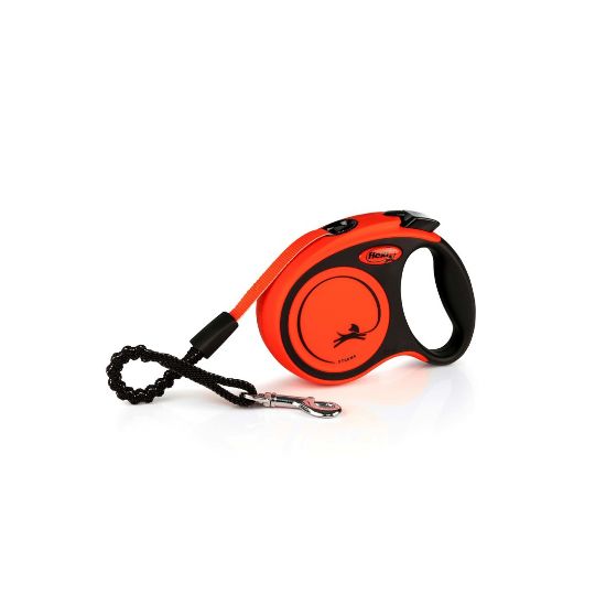 Flexi Xtreme XS - Автоматичен повод за кучета, 3 метра лента, до 15 кг - цвят оранжев