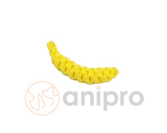 Anipro Play - Въжена играчка за кучета под формата на банан, 18 см. 60 гр.