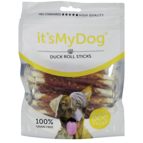 It`s My Dog -Лакомство за кучета, вкусни солети от кожа с патешко месо, 80 гр