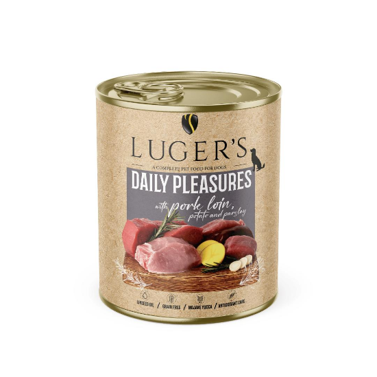 Luger's Dog със свинско филе — консерва за кучета, без зърно, 6 x 800 г