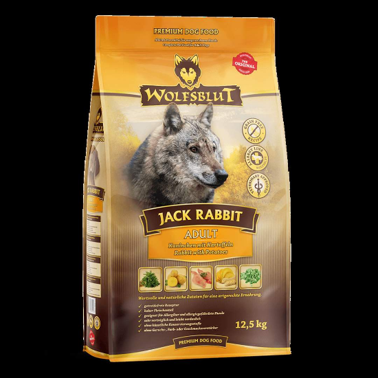 Wolfsblut Jack Rabbit Adult — хипоалергенна суха храна за кучета със заешко, 12.5 кг
