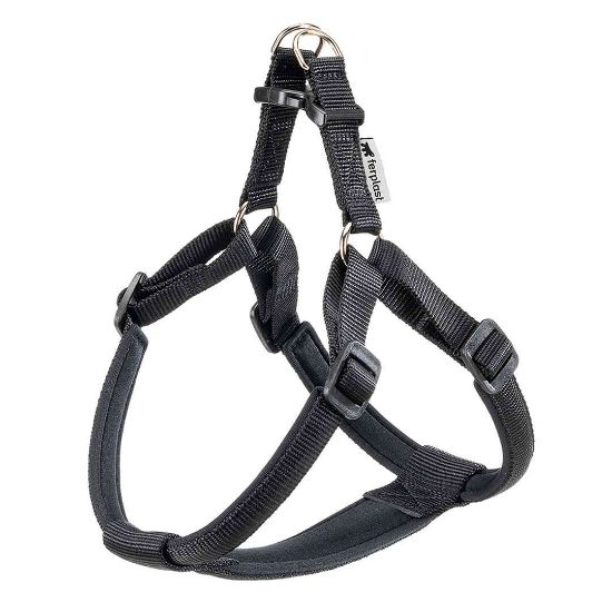 Ferplast Daytona P Large - Регулируем нагръдник за кучета с мека подложка, вратна обиколка 65-70 см, гръдна 66÷73 см./20 мм.- бежово черен