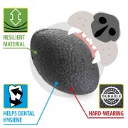 Ferplast Chewa Boing Rugby M — дентална играчка за кучета, черна, 140 г 4