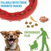 Ferplast Smile Ring L — дъвчаща дентална играчка за кучета, червена, размер L 3