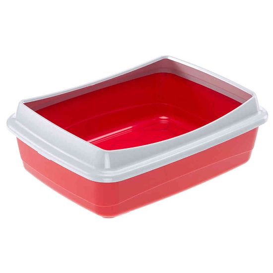 Ferplast Nip 10 plus - Открита котешка тоалетна с борд против изсипване, 47 / 36 / 15,5 см.