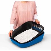 Ferplast Birba - Открита котешка тоалетна със специална система за почистване чрез сито, 55,5 / 45,5 / 22 см. 9
